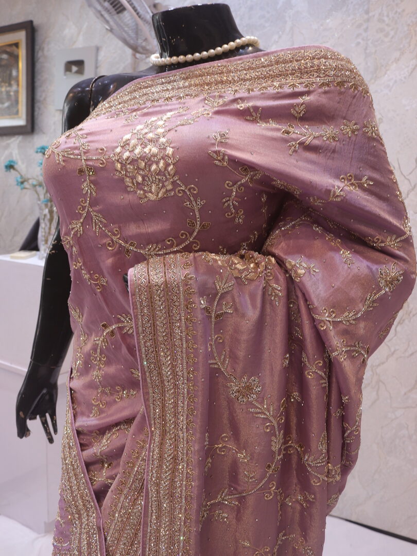 “The Lilac” Premium Handcrafted Saree - Image 4