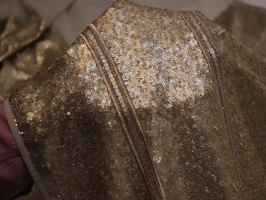 "The Brushed Gold" Premium Designer Saree - Image 5