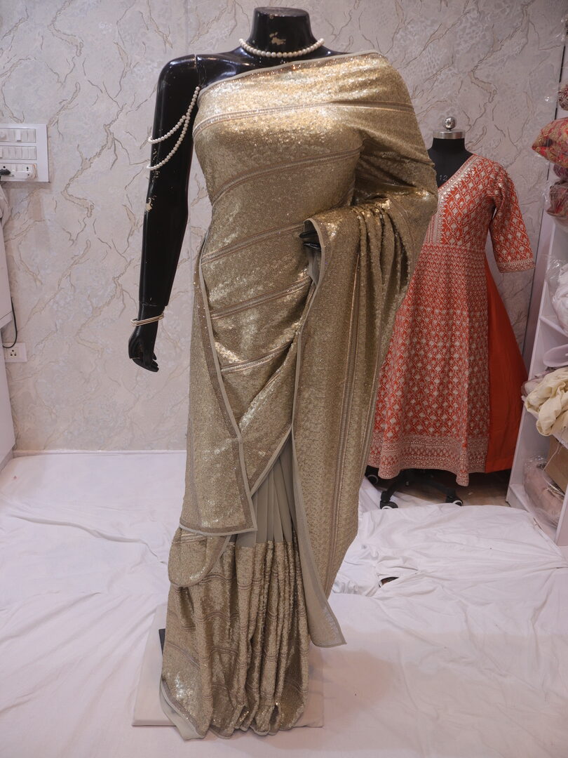 "The Brushed Gold" Premium Designer Saree - Image 3