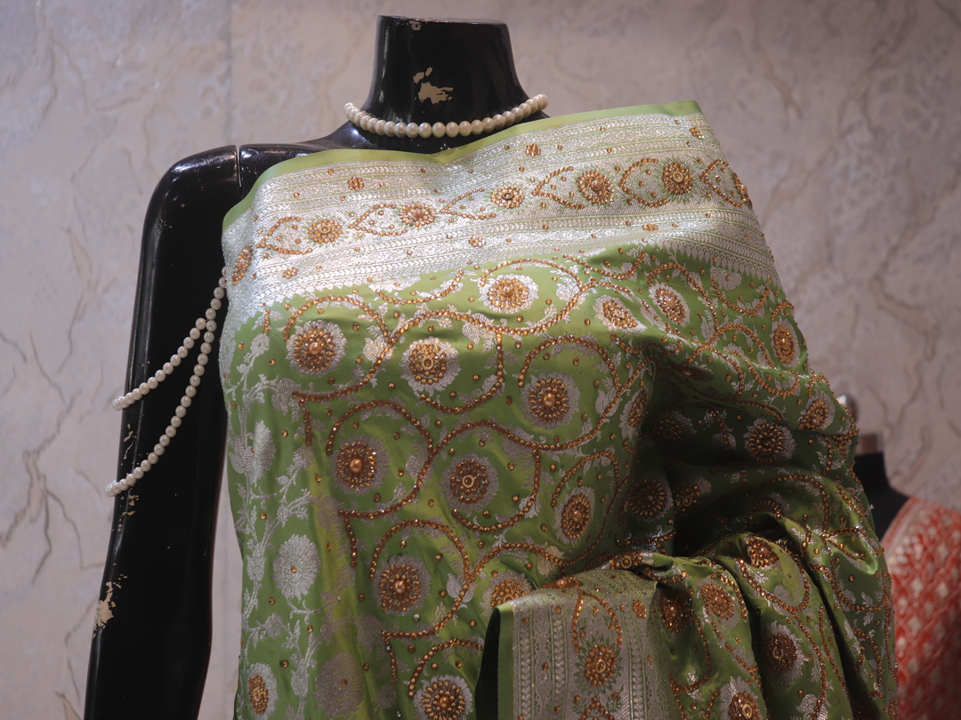 "The French Green" Vol 2 Premium Banarasi Saree