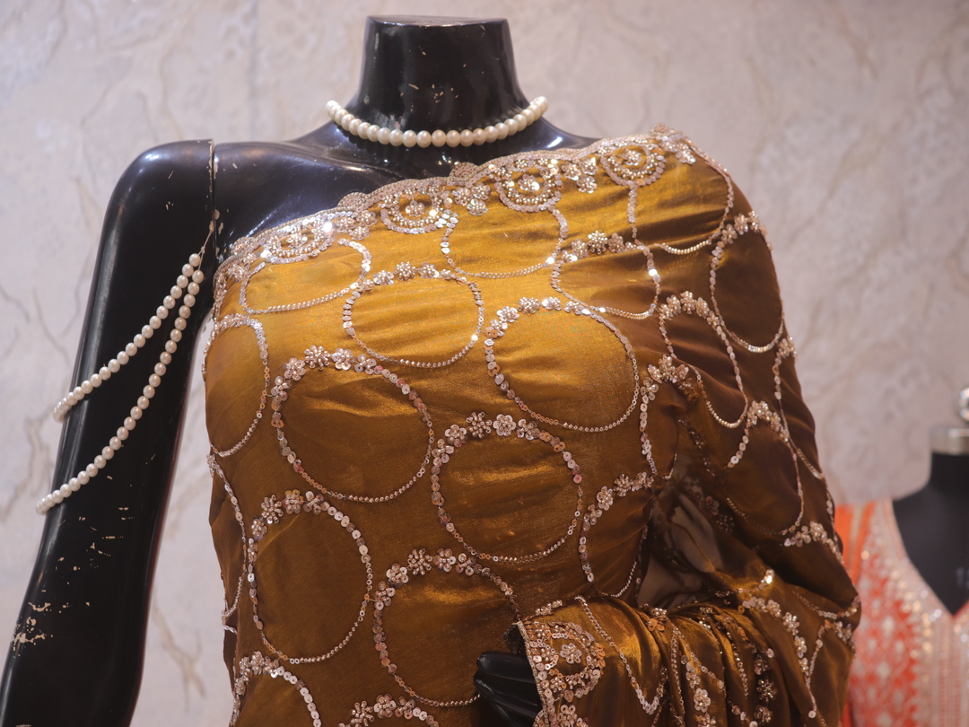 “The Golden Yellow” Premium Designer Saree