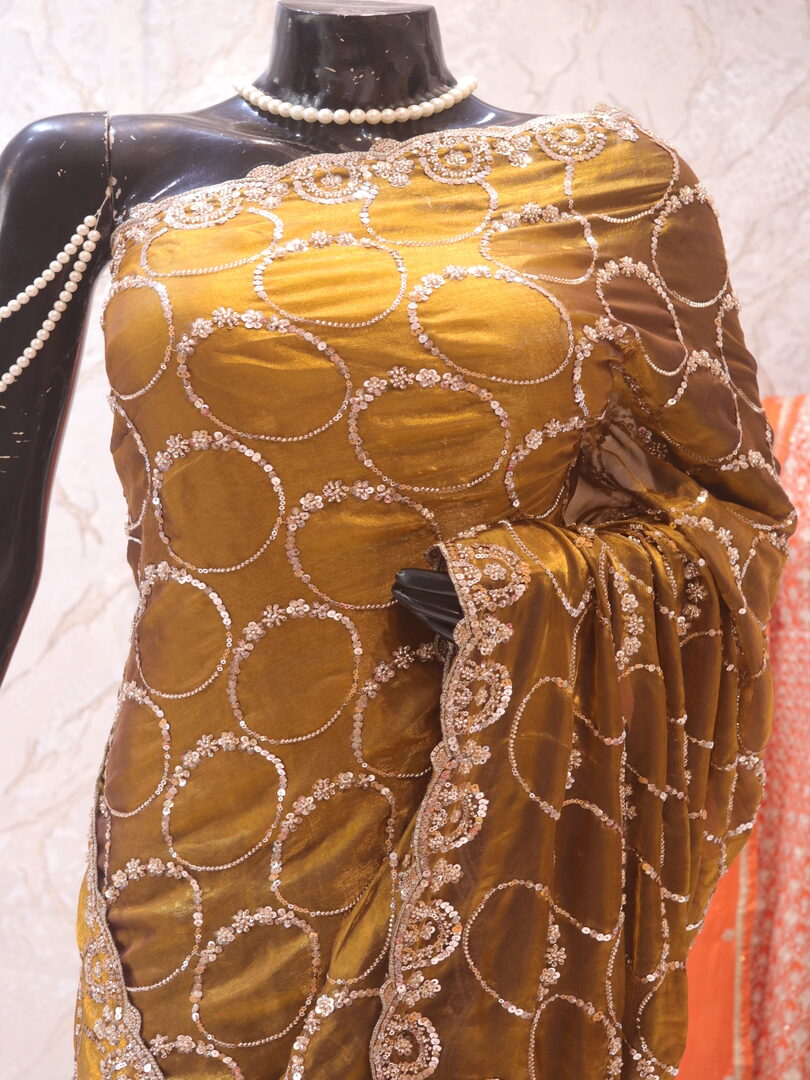 “The Golden Yellow” Premium Designer Saree - Image 2