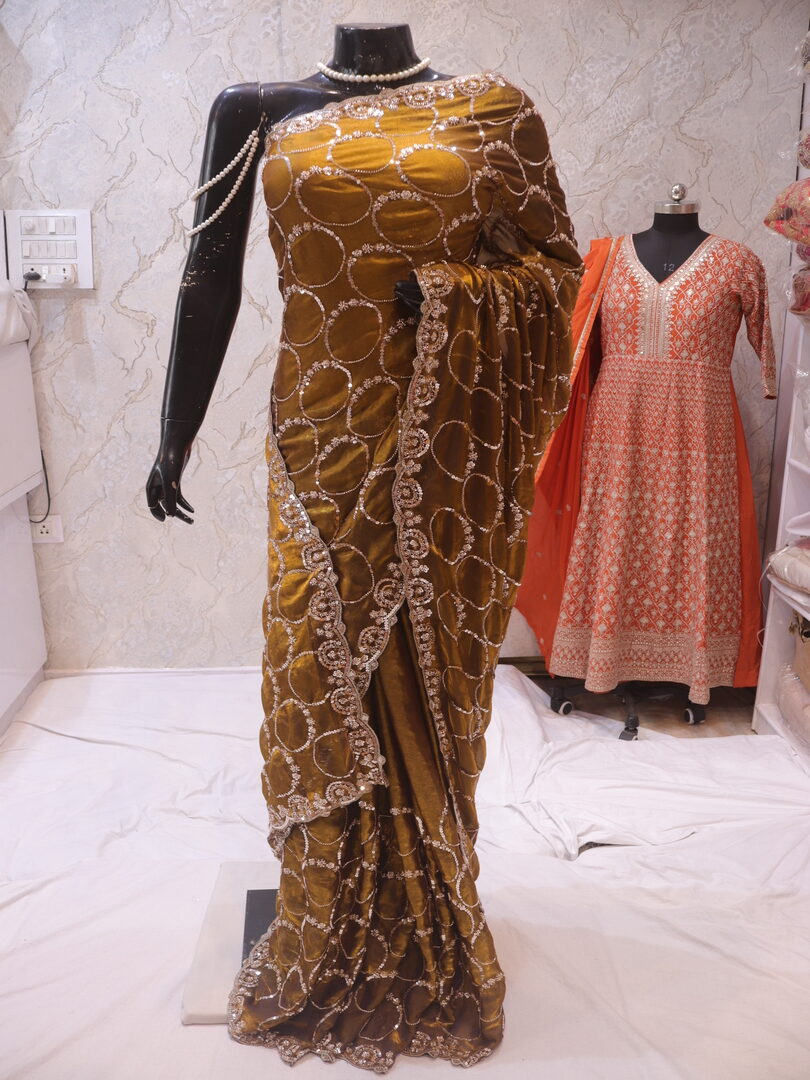 “The Golden Yellow” Premium Designer Saree - Image 3
