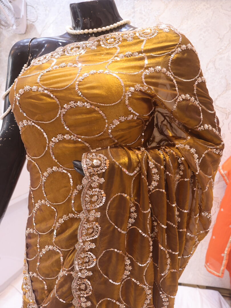 “The Golden Yellow” Premium Designer Saree - Image 4