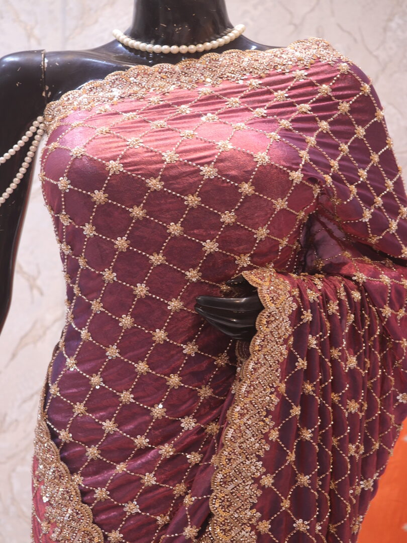 “The Liserian Purple” Premium Designer Saree - Image 2