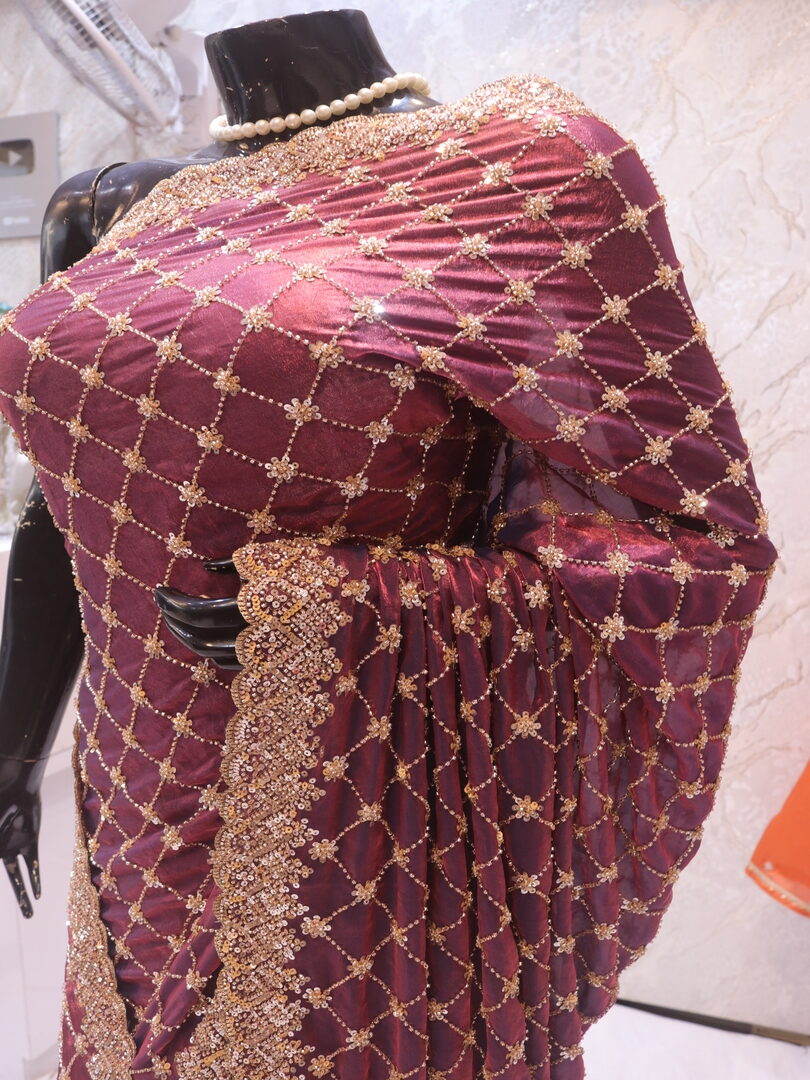 “The Liserian Purple” Premium Designer Saree - Image 4