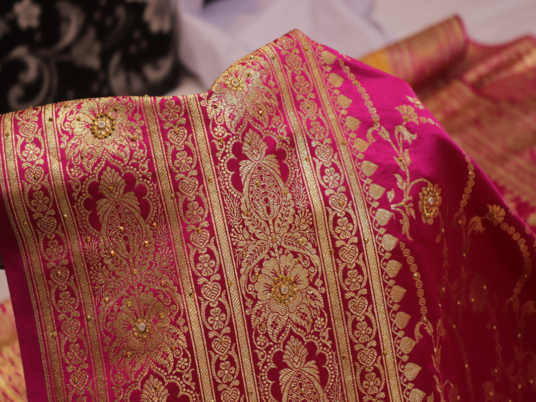 "The Golden Yellow" Premium Banarasi Silk Saree - Image 5