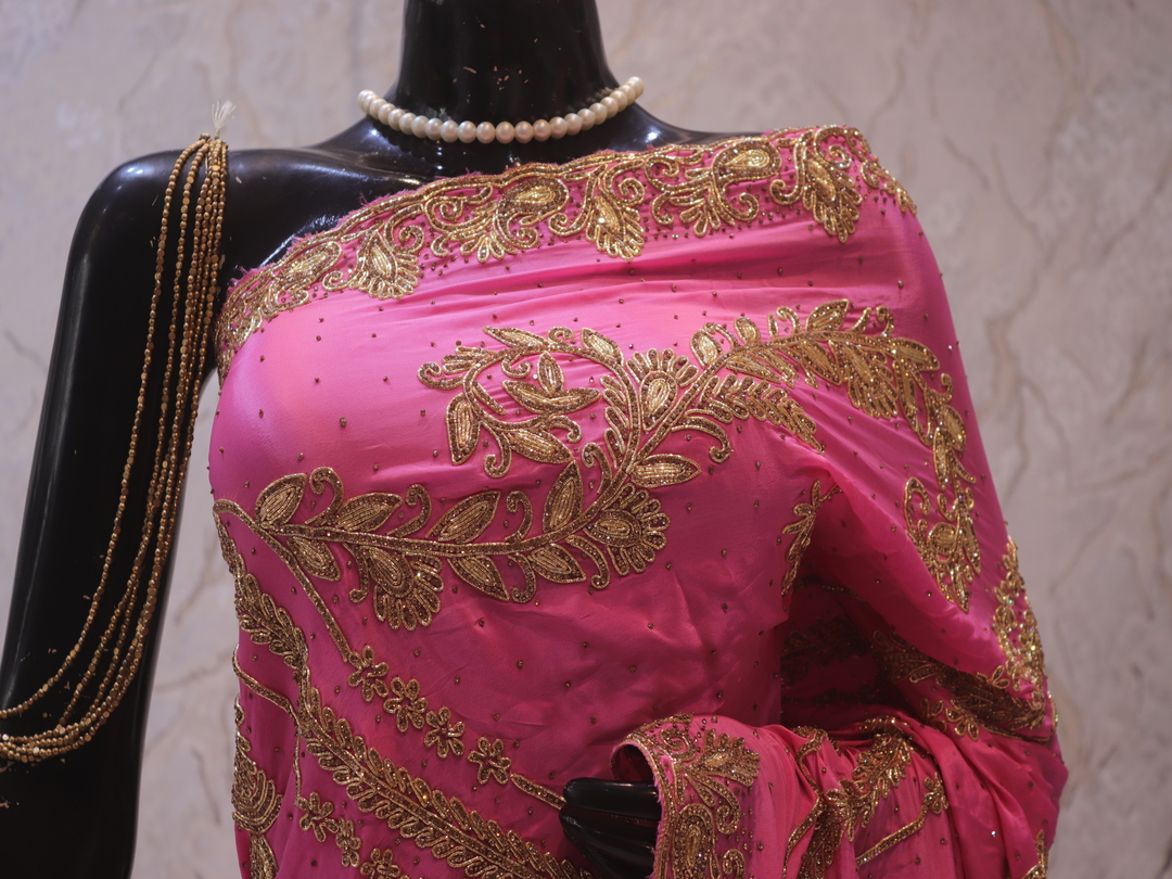 “The Persian Pink” Premium Handcrafted Saree