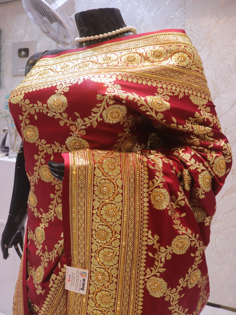 “The Mahogany Red” Premium Banarasi Silk Saree - Image 4