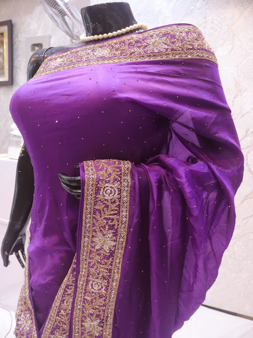 “The True Purple” Premium Designer Saree - Image 4