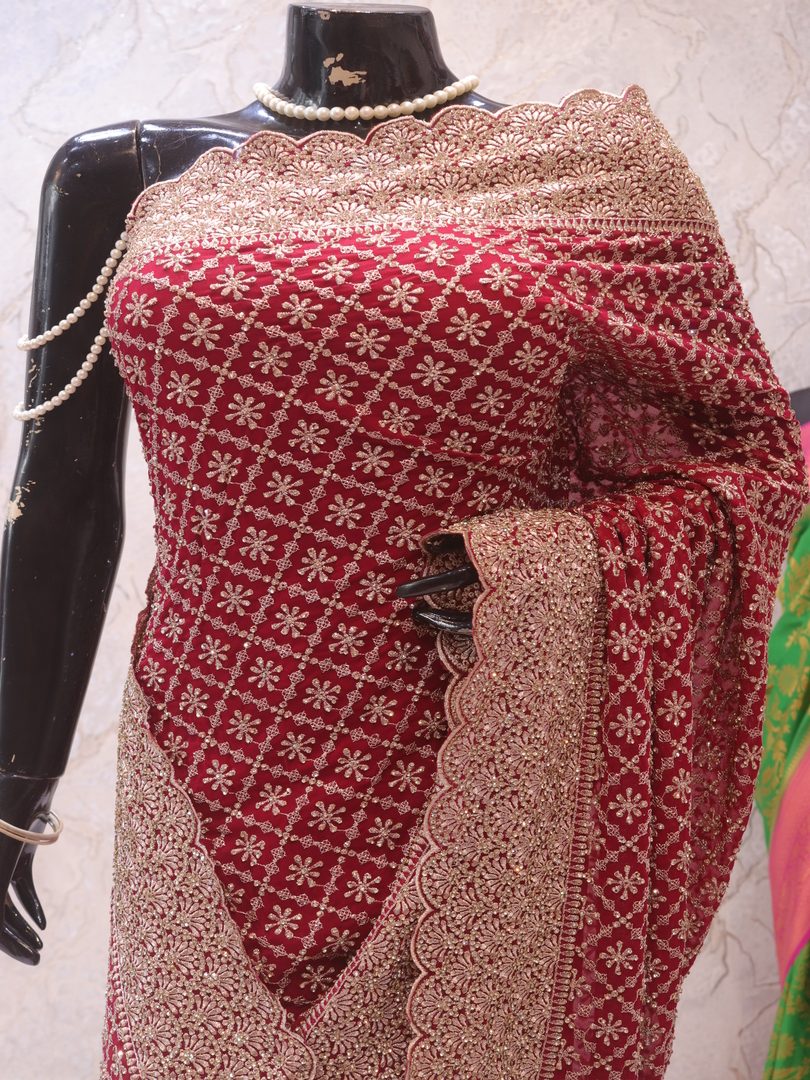 "The Raspberry Sorbet" Vol 2 Premium Designer Saree - Image 2