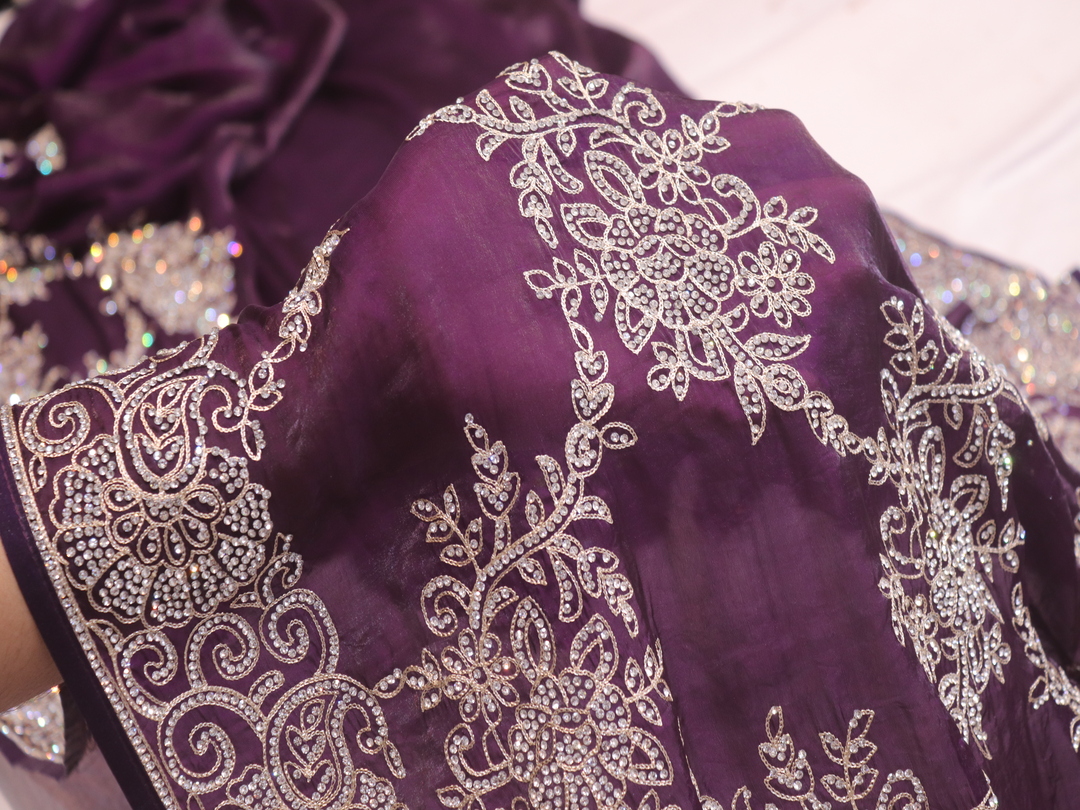 “The Russian Violet” Premium Designer Saree - Image 5