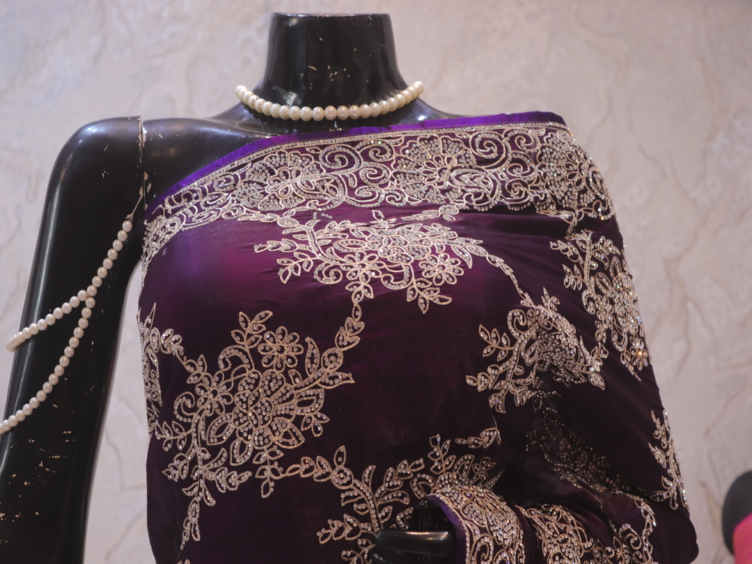 “The Russian Violet” Premium Designer Saree