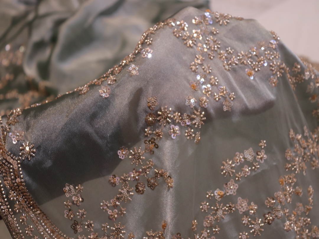 "The Laurel Green” Premium Designer Saree - Image 5