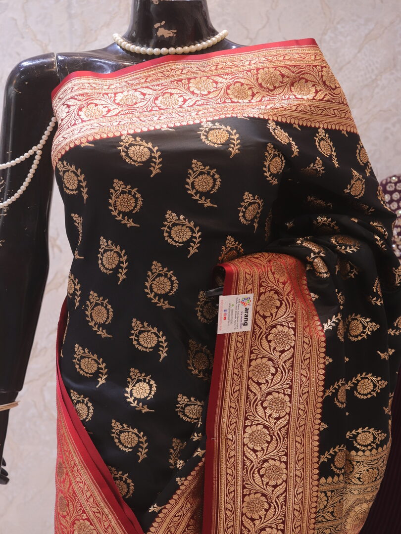 "The Black Duet" Premium Banarasi Silk Saree - Image 2