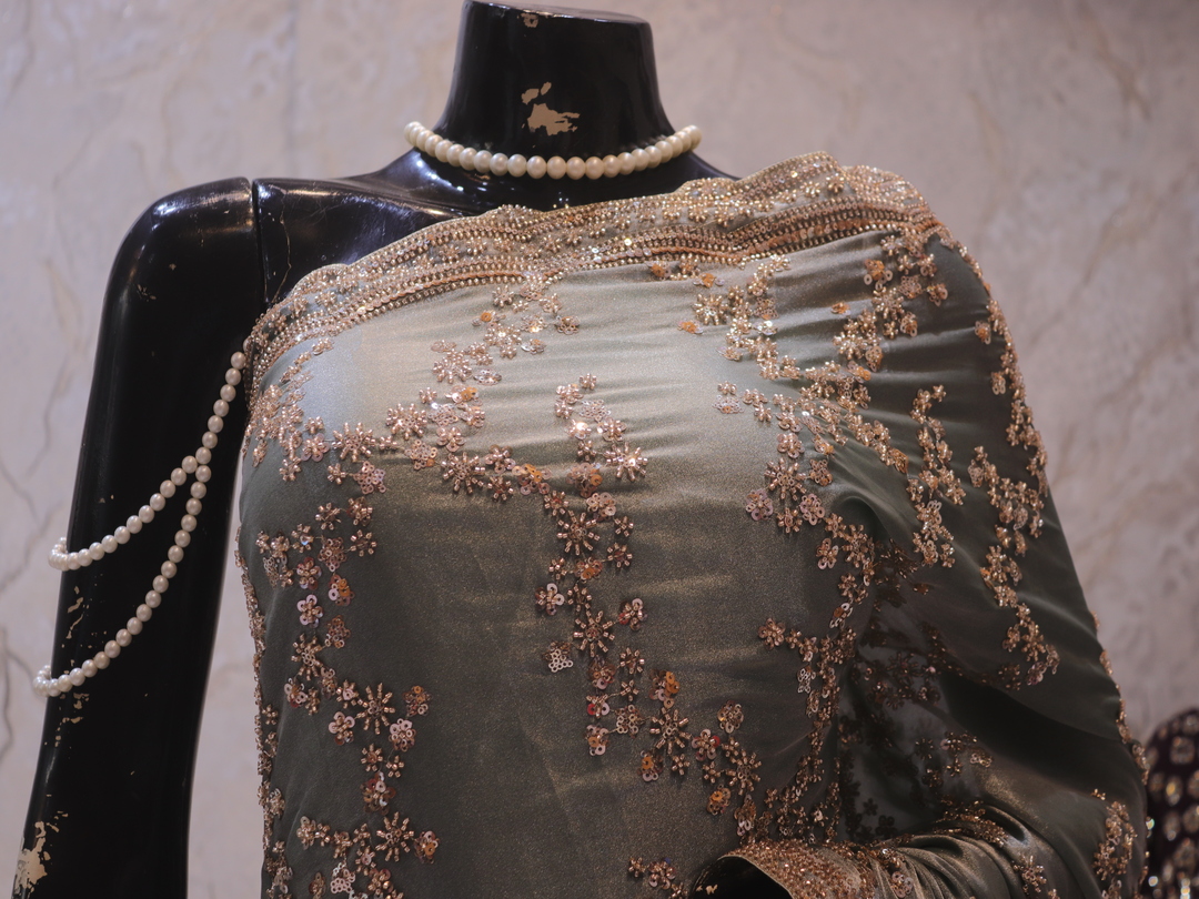 "The Laurel Green” Premium Designer Saree