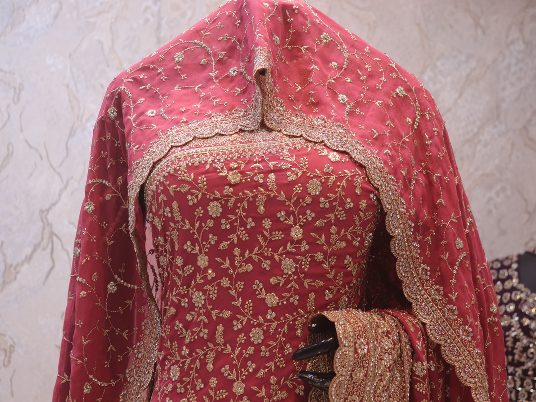 “The Tulip Pink” Premium Designer Saree with Veil