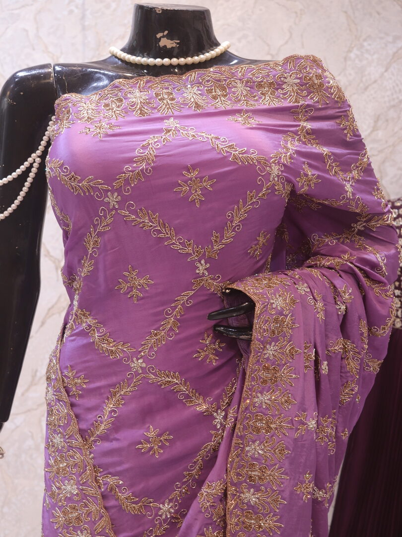 “The African Violet” Premium Handcrafted Saree - Image 2