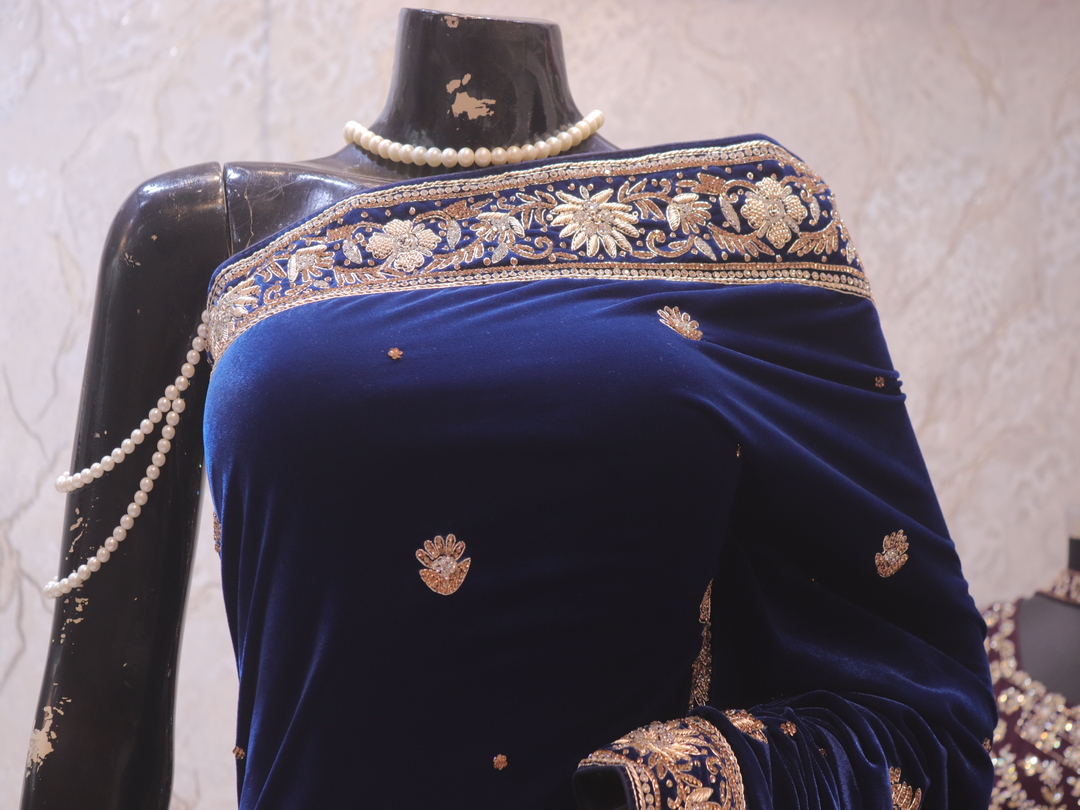 “The Prussian Blue” Premium Handcrafted Saree