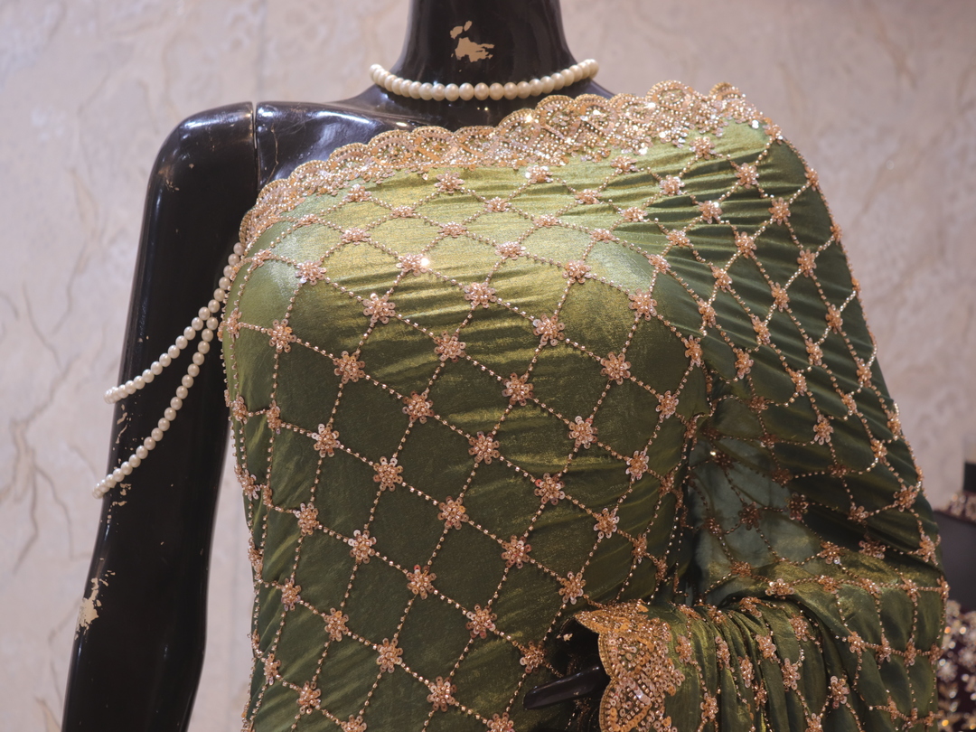 “The Olive Green” Premium Designer Saree