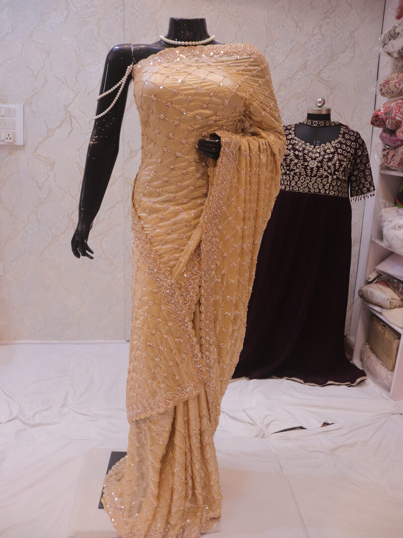 “The Light Fawn” Premium Designer Saree - Image 3