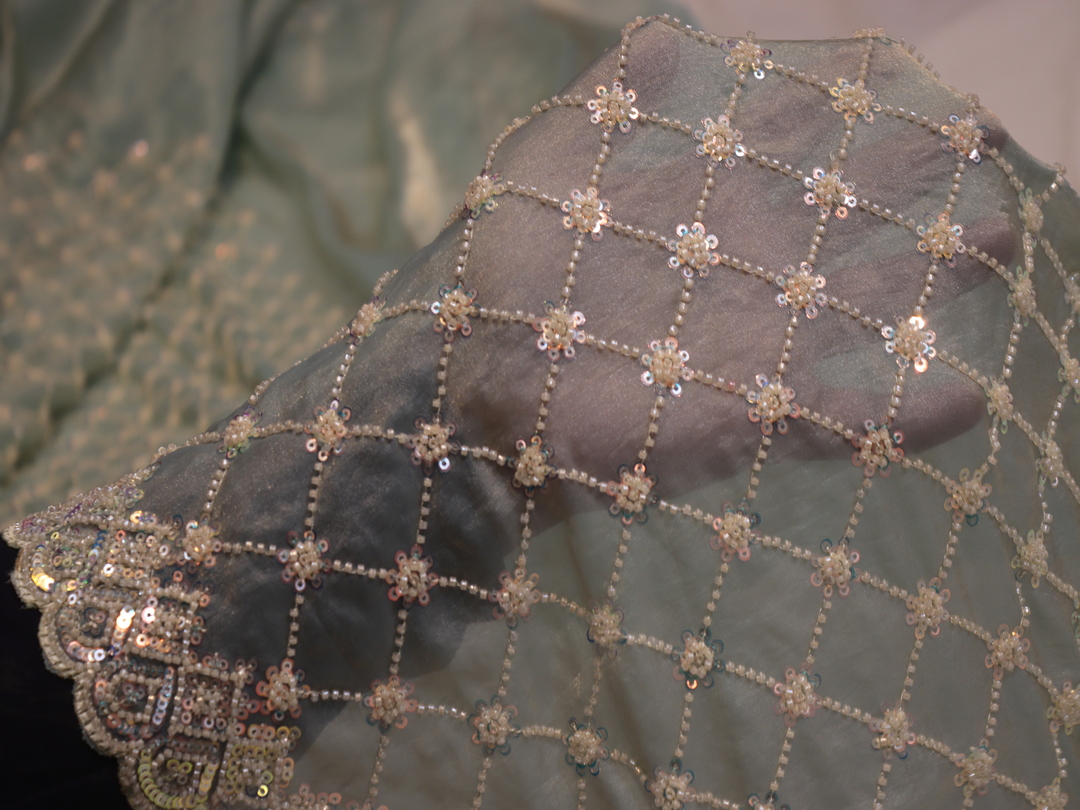 "The Baby Green" Premium Designer Saree - Image 5