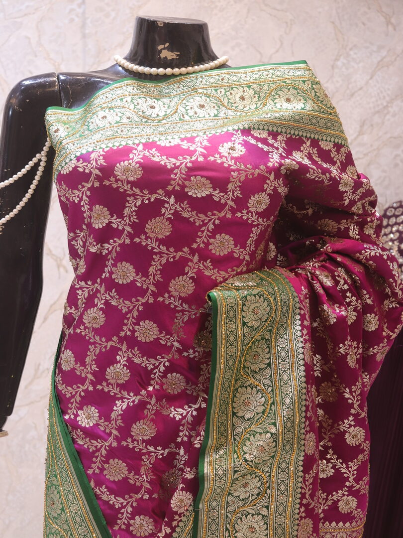 "The Russian Violet" Vol 13 Premium Banarasi Silk Saree - Image 2