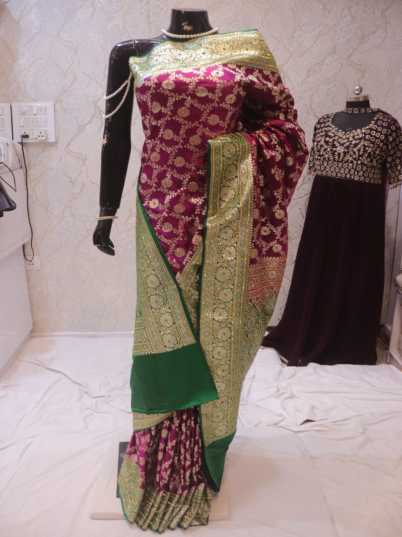 "The Russian Violet" Vol 13 Premium Banarasi Silk Saree - Image 3