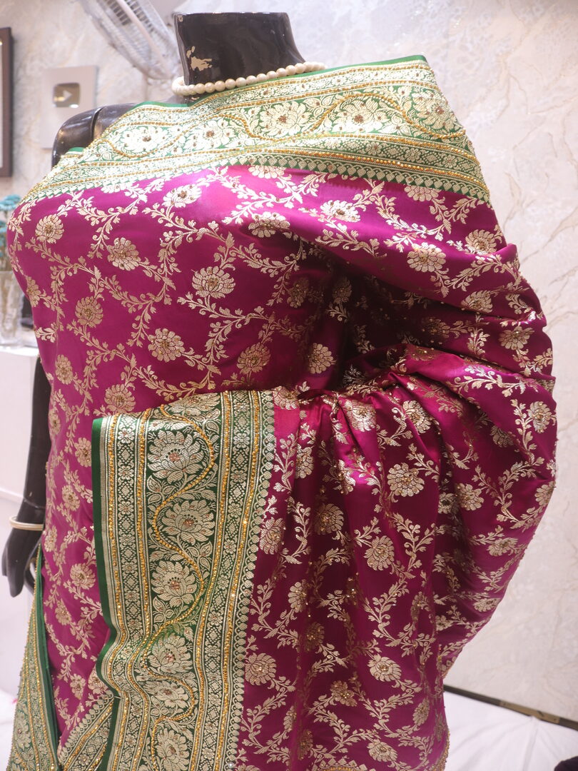 "The Russian Violet" Vol 13 Premium Banarasi Silk Saree - Image 4