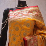 "The Titanium Yellow" Premium Banarasi Silk Saree