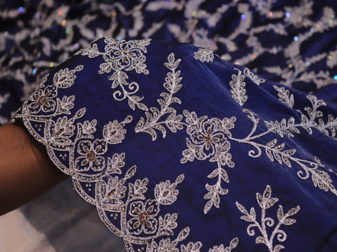 “The Egyptian Blue” Premium Designer Saree - Image 5