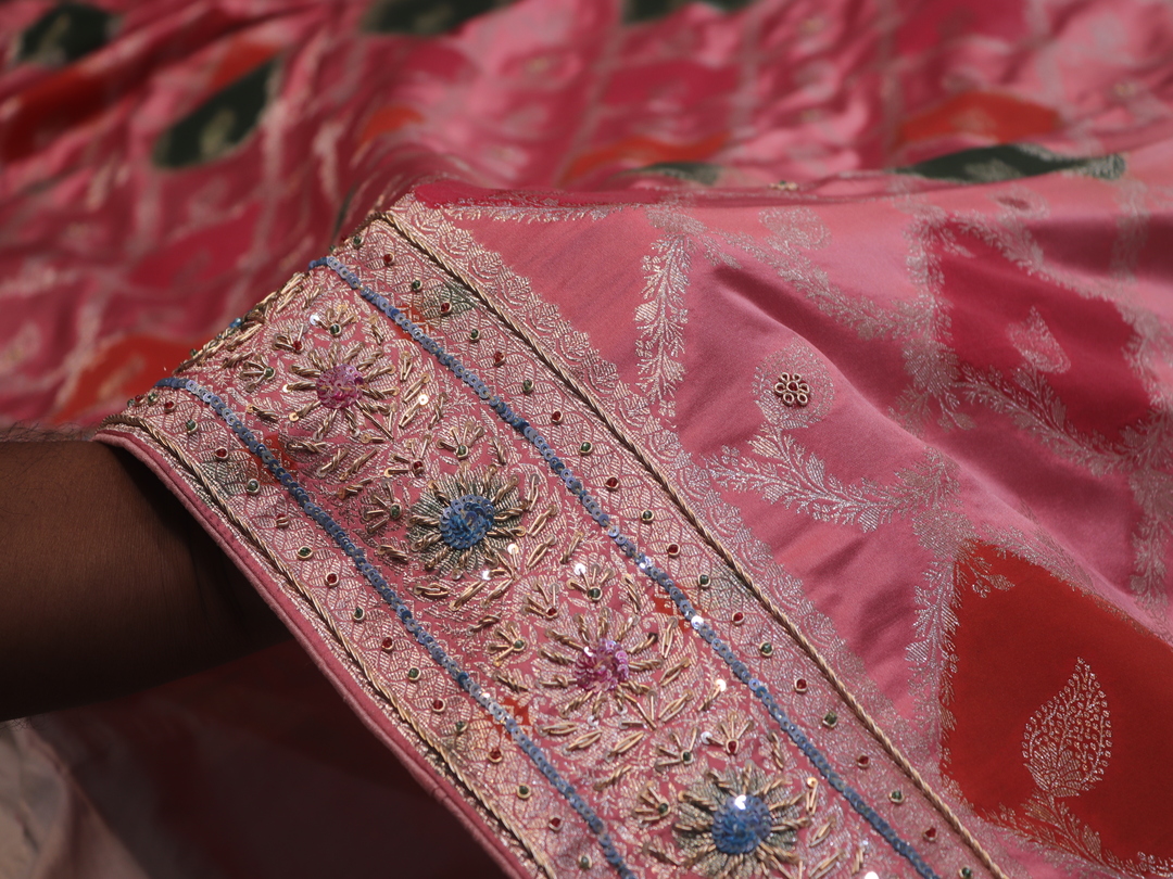 "The Blush Pink" Premium Banarasi Silk Saree - Image 5