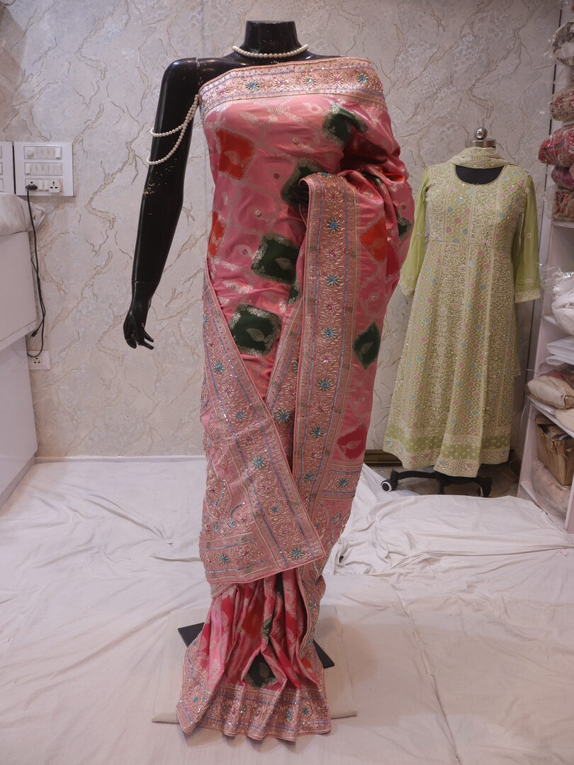 "The Blush Pink" Premium Banarasi Silk Saree - Image 3