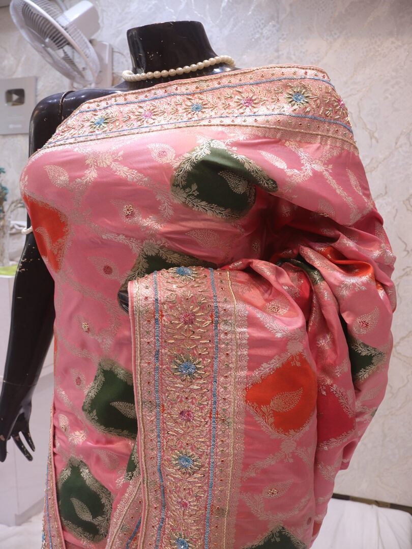 "The Blush Pink" Premium Banarasi Silk Saree - Image 4