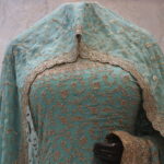 "The Turkish Blue" Premium Designer Saree with Veil