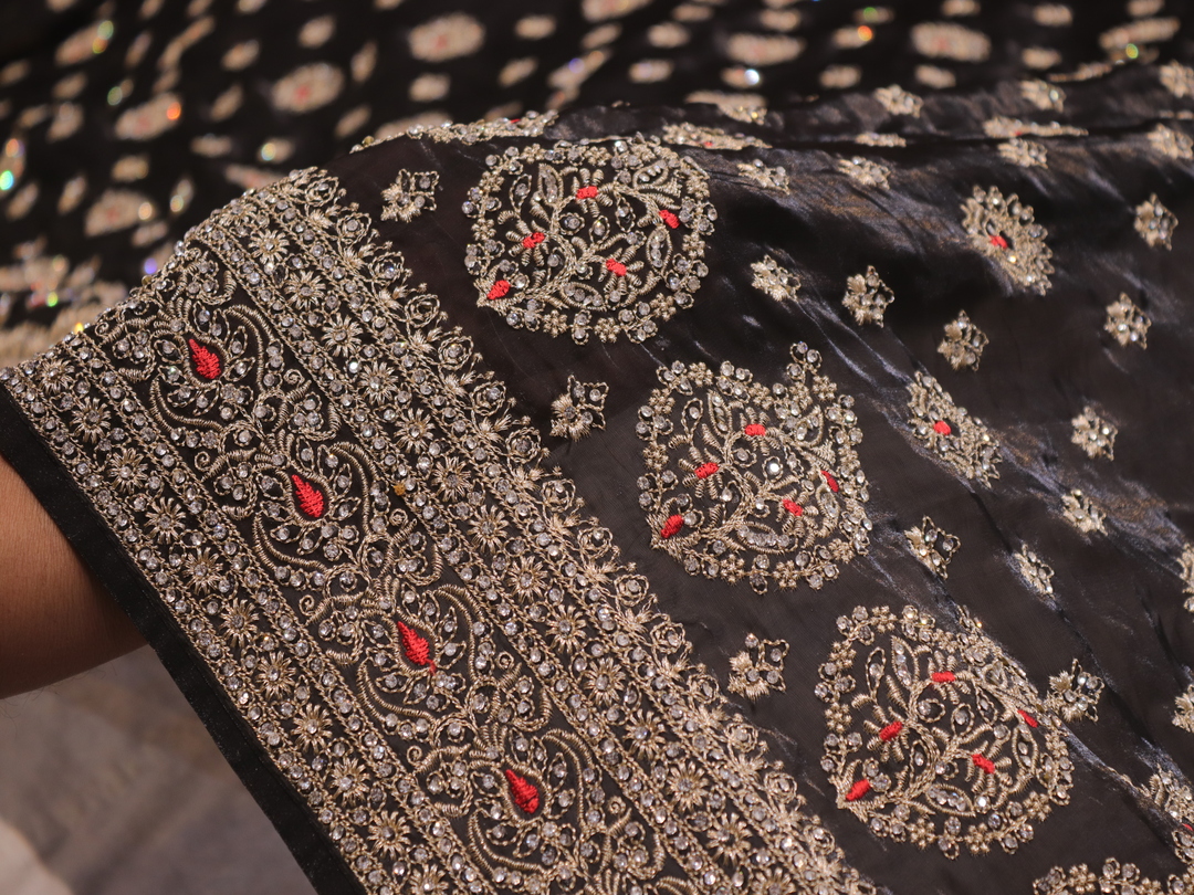 “The Raven Black” Premium Designer Saree - Image 5