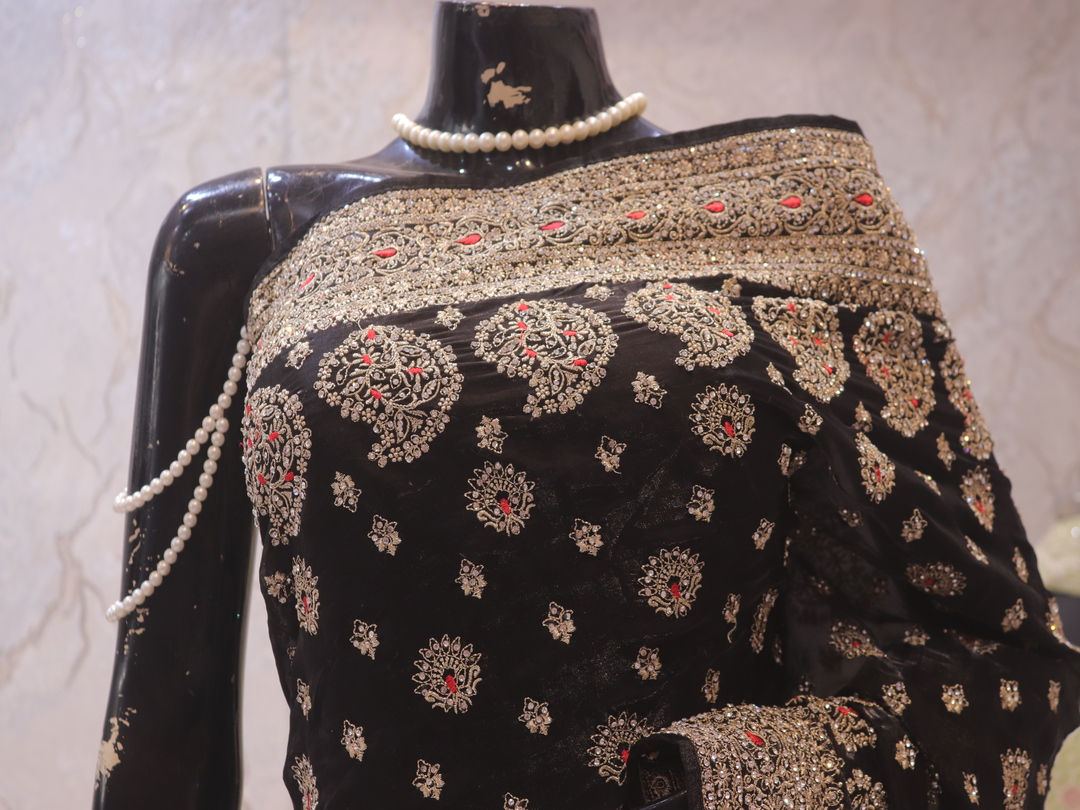 “The Raven Black” Premium Designer Saree