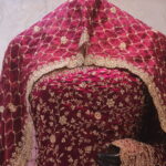 "The African Ruby" Premium Designer Saree with Veil
