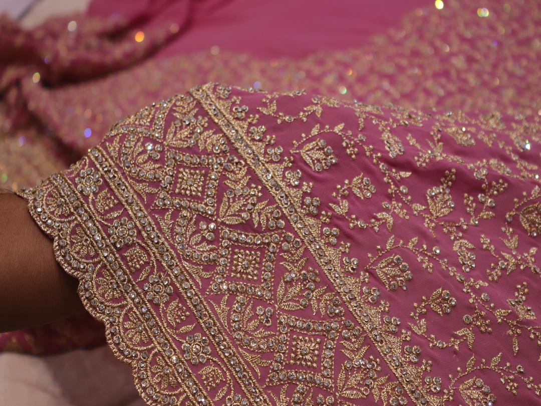 "The Valentine Pink" Vol 2 Premium Designer Saree with Veil - Image 5