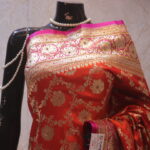 "The Vermillion Red" Premium Bridal Banarasi Silk Saree
