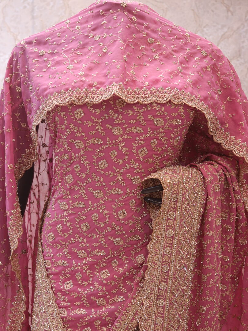 "The Valentine Pink" Vol 2 Premium Designer Saree with Veil - Image 2