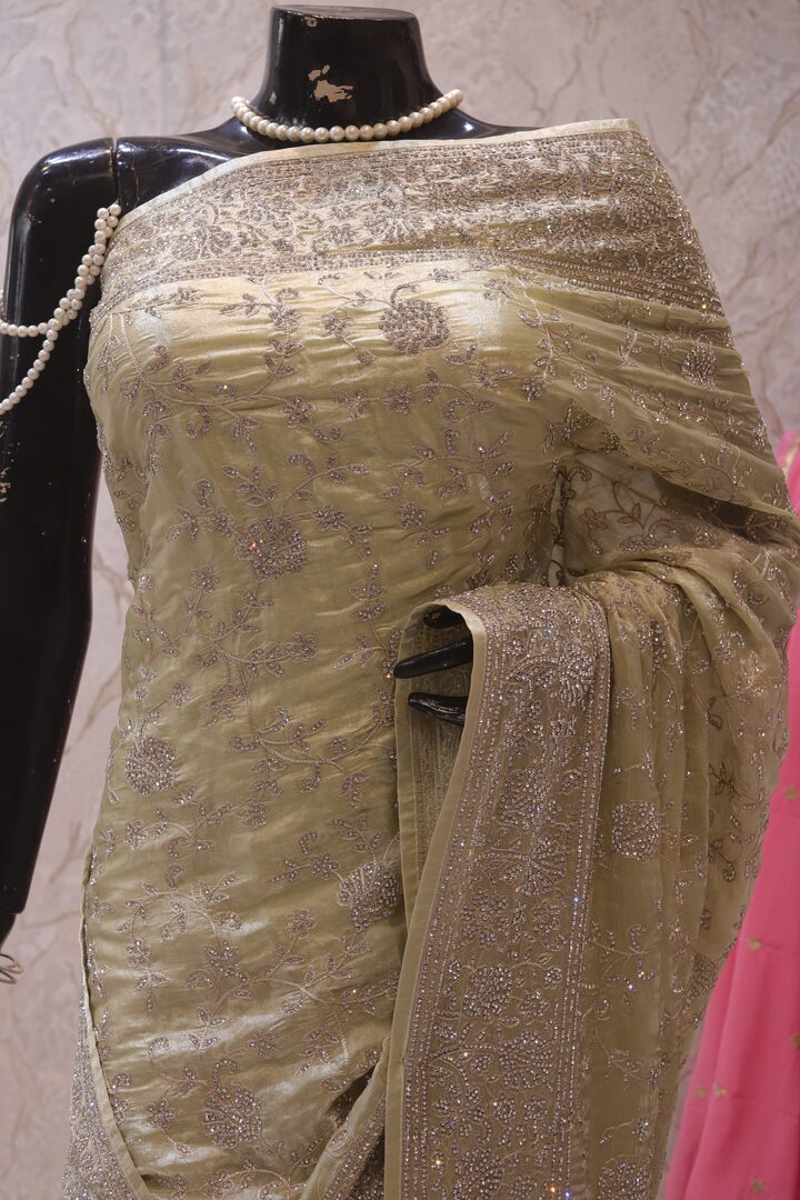 “The Laurel Green” Premium Designer Saree - Image 2