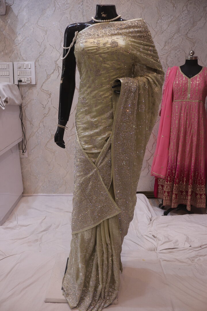 “The Laurel Green” Premium Designer Saree - Image 3
