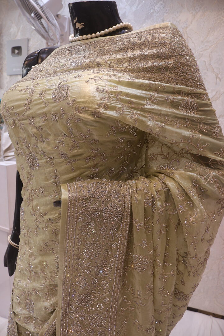 “The Laurel Green” Premium Designer Saree - Image 4