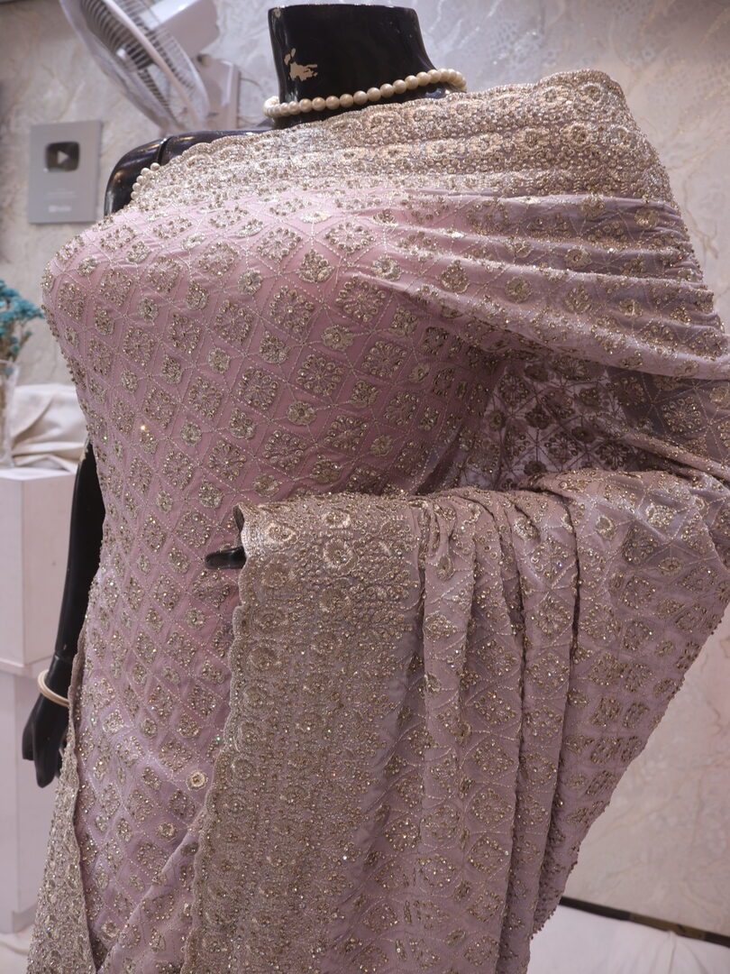"The Lilac" Premium Designer Saree - Image 4