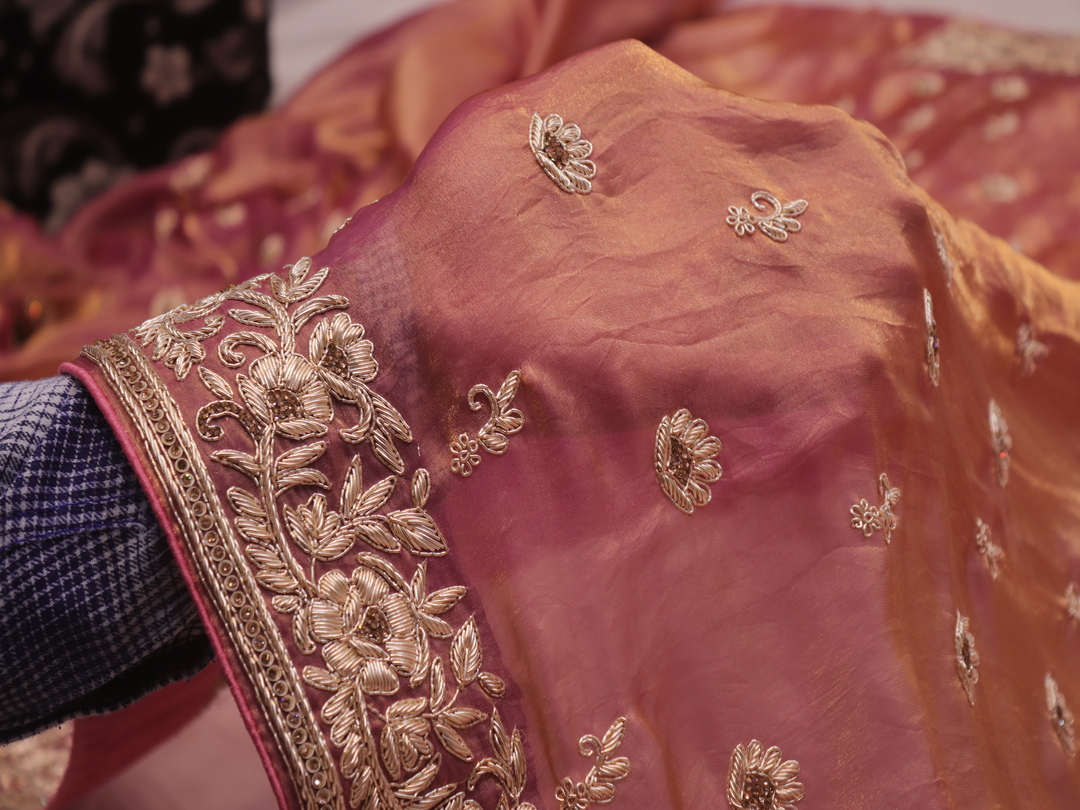 "The Peach Petals" Premium Handcrafted Saree - Image 5