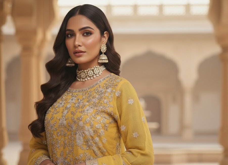 The Designer Luxury Farshi Style Semi-Stitched Gharara