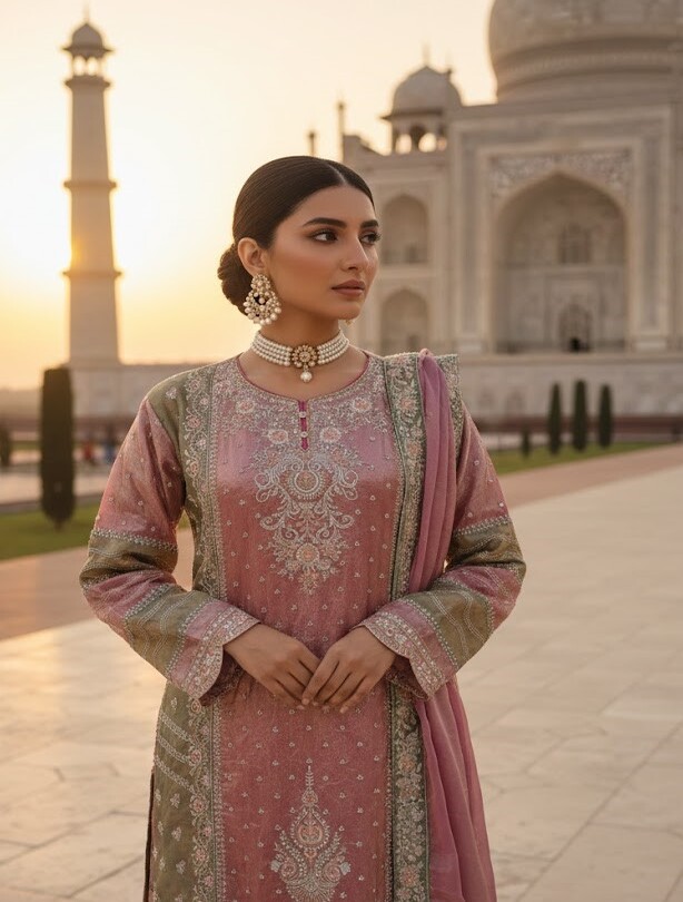 The Elegant Designer Luxury Style Ready to Wear Dress - Image 2