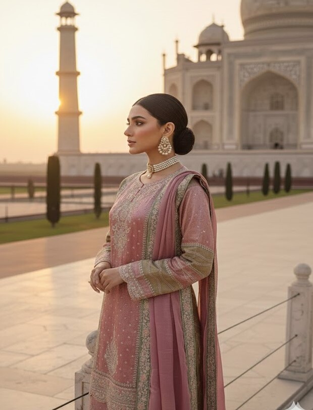 The Elegant Designer Luxury Style Ready to Wear Dress - Image 4