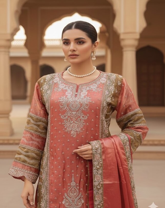 The Elegant Designer Luxury Style Ready to Wear Dress - Image 2